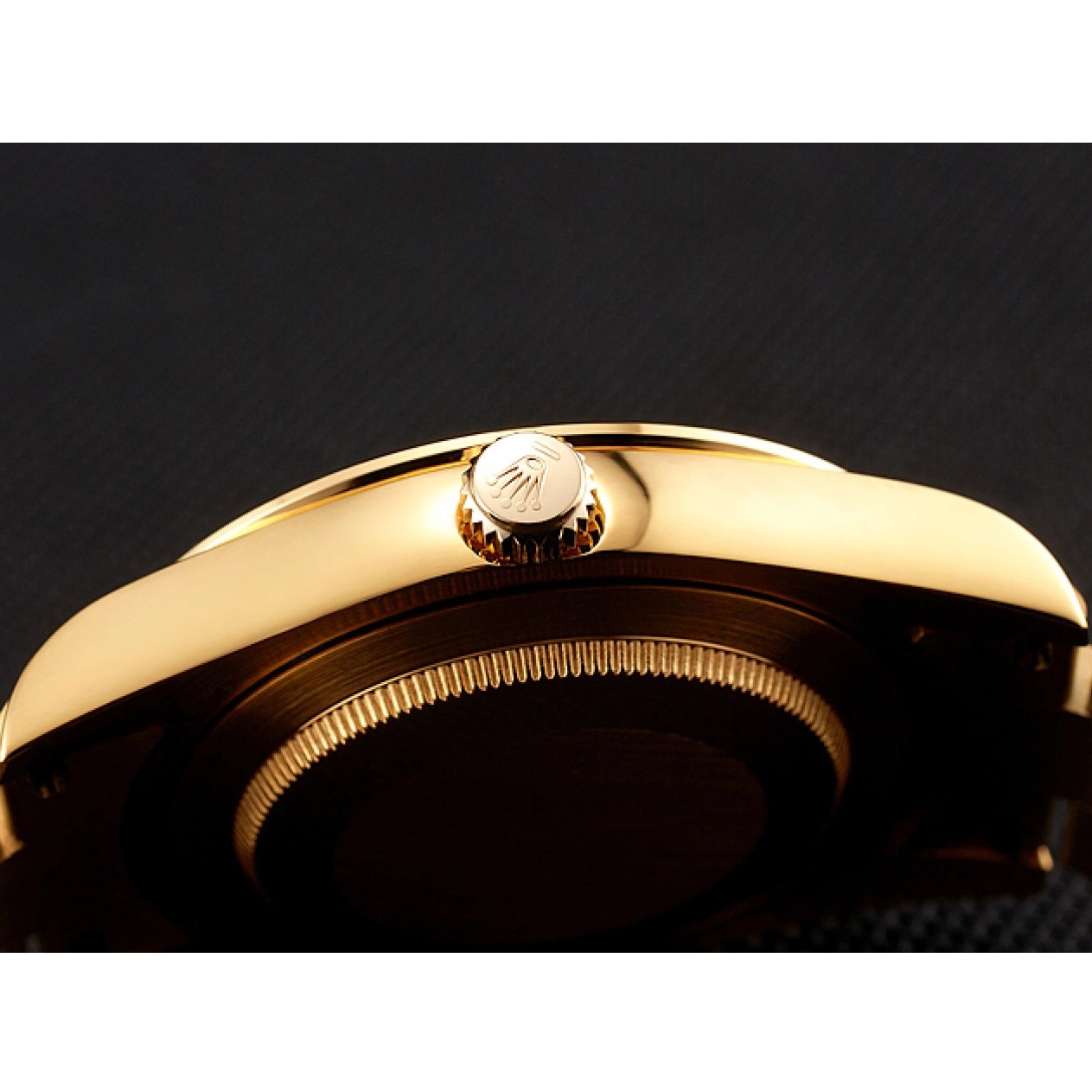 MiroTime 0801 Swiss Rolex Day-Date Diamonds And Rubies Champagne Dial Gold Bracelet 1454100